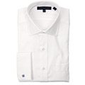 Tommy Hilfiger Men's French Cuff Herringbone Dress Shirt