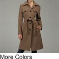 Calvin Klein Women's Single-breasted Belted Coat
