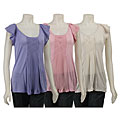 FINAL SALE Kische Women's Pleated Chiffon Top