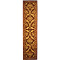 Hand-tufted Wine and Gold Runner (2'3 x 8')