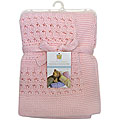 Piccolo Bambino Pink Cotton Knitted Baby Blanket