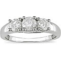 14k White Gold 1ct TDW 3-stone Diamond Ring (I-J, I2-I3)