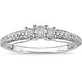 14k White Gold 1/2ct TDW Diamond 3-stone Ring (I-J, I2-I3)