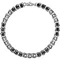 14k White Gold 1ct TDW Black/ White Diamond Bracelet (J-K, I3)