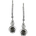 14k Gold 1/2ct TDW Black/ White Diamond Earrings (H-I, I1-I2)