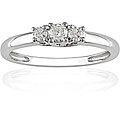 10k White Gold 1/4ct TDW Diamond 3-stone Ring (J-K, I2-I3)