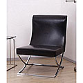 Milano Black Leather Lounger Chair
