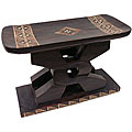 Hand-finished Ashanti Oblong Stool (Ghana)