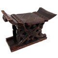 Handmade Wooden Ashanti Alligator Stool (Ghana)
