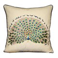 Peacock Embroidered Pillow