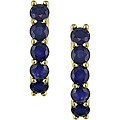 10k Yellow Gold Sapphire Huggie Earrings