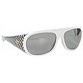 Spy Hourglass Checkered Grey/ Silver Gradient Lens Sunglasses