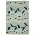 Vines Light Grey New Zealand Wool Rug (2' x 3')