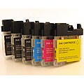 Brother LC-65BK/C/M/Y Compatible 4-color Cartridges (Pack of 6)