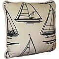 Micro Plush Printed Sailboat Pillow