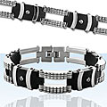 Stainless Steel Black Link Bracelet