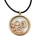 Copper Stainless Steel Captive Coil Necklace