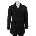 Black Rivet Men's Wool/ Cashmere Blend Peacoat