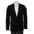 Black Rivet Men's Black Velvet Tuxedo Jacket
