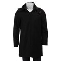 Kenneth Cole New York Men's Wool Blend Black Stadium Coat