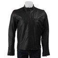 Kenneth Cole New York Men's Leather Moto Black Jacket