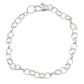 Sterling Silver 8-inch Sweetheart Charm Bracelet