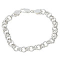 Sterling Silver 7-inch 9-mm Classic Charm Bracelet