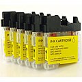 Brother LC-61 Compatible Yellow Inkjet Cartridges (Pack of 6)
