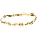 14k Gold Overlay Silver Stampato Bracelet