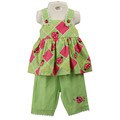 Rare Editions Infant Girl's Checked Tunic Top and Pant Set