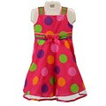 Rare Editions Toddler Girl's Large Dot Pink Dress