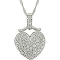 14k Gold 3/8ct TDW Diamond Heart Necklace (H-I, I1-I2)