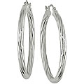 10k White Gold Hoop Earrings
