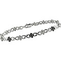 10k Gold 3/4ct TDW Black and White Diamond Bracelet (J-K, I3)