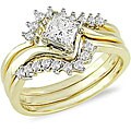 14k Yellow Gold 3/4ct TDW Diamond Bridal Ring Set (H-I, I1-I2)