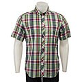 French Connection Men's Pink/ Green Checked Shirt