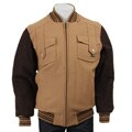 Sean John Men's Wool Blend Varsity Jacket