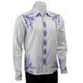Unlimited Men's Long-sleeve Embroidered Stripe Shirt