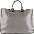 Fendi 'Twins' Grey Vintage Leather Tote Bag