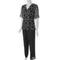 Adi Designs Plus Size Black 2-piece Pant Suit