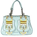 Fendi 'B' Turquoise Vernice Chain Link Bag