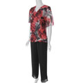 Adi Designs Red/ Black 2-piece Pant Suit