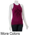 August Silk Women's Ruffle-front Top