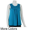 August Silk Women's Ruffle-neck Tank Top