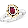 10k Two-tone Gold Ruby Ring