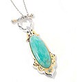 Michael Valitutti Palladium Silver Amazonite/ Blue Zircon Necklace
