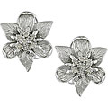 14k Gold 1/5ct TDW Diamond Flower Earrings