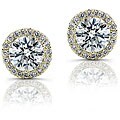 14k Yellow Gold 1/2ct TDW Diamond 'With Love' Earrings (G-H, I2)