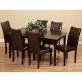 Eveleen Brown 7-piece Dining Table and Chair Set