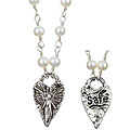 Charming Life Pearl Guardian Angel Charm Necklace